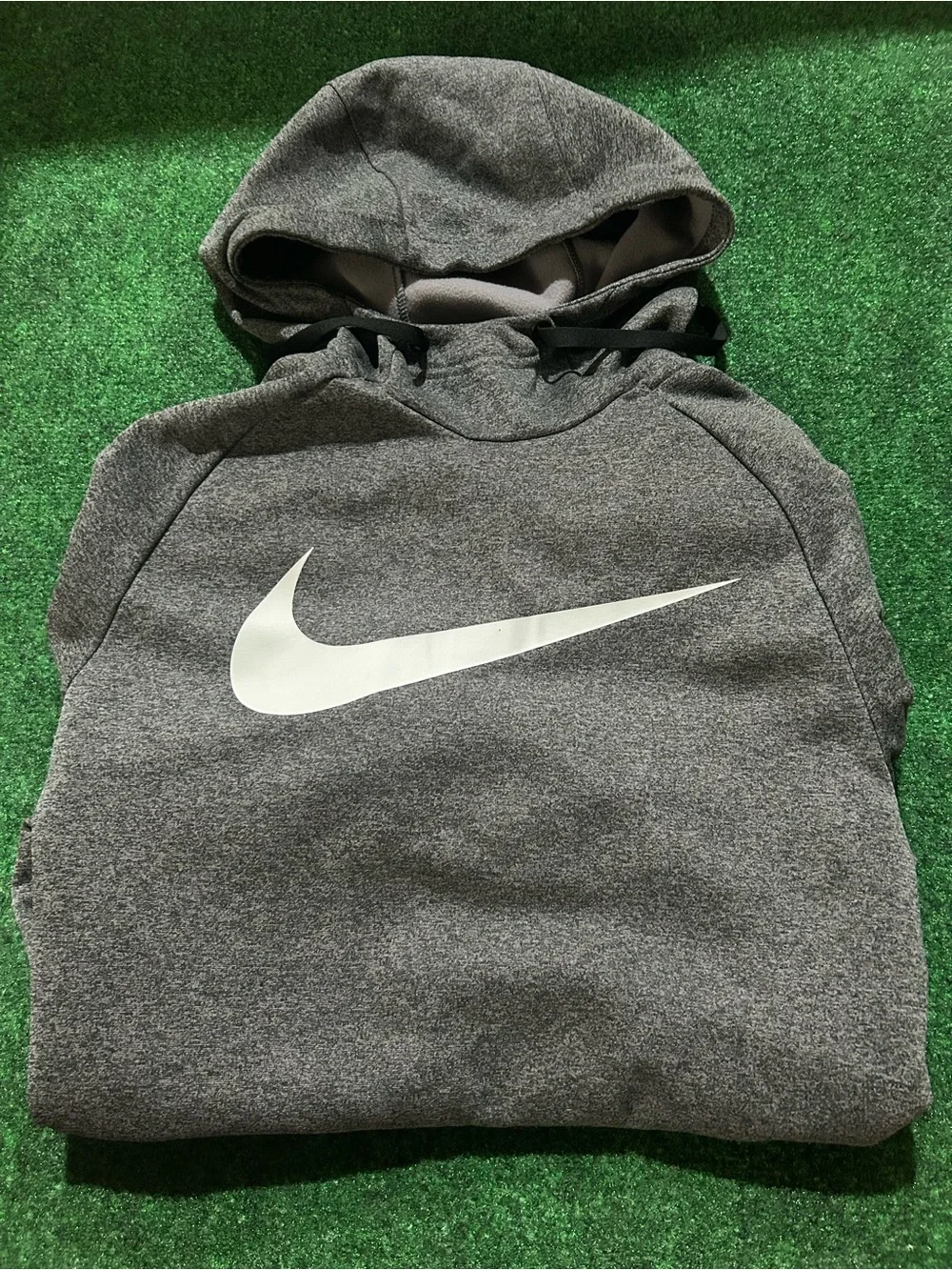Nike Gray Hoodie with White Swoosh - Kids